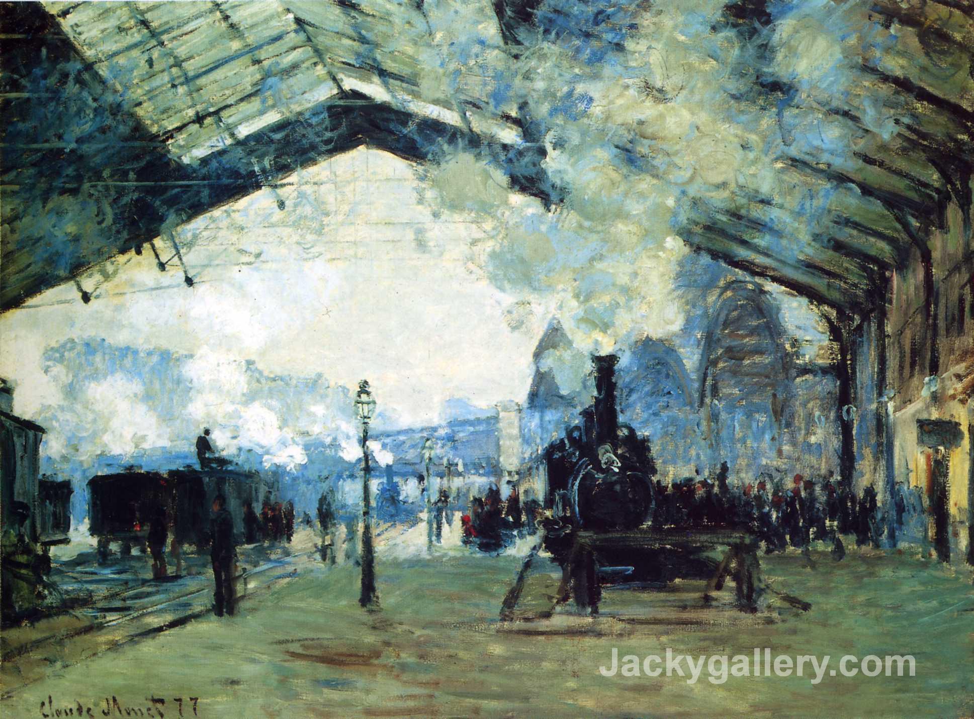 Saint-Lazare Gare, Normandy Train by Claude Monet paintings reproduction